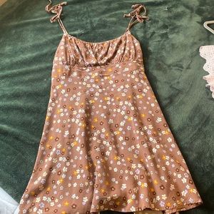 LA hearts floral brown mini dress
